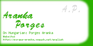 aranka porges business card